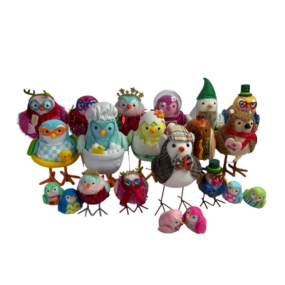 Spritz Featherly Friends Lot of Holiday Birds Valentines Easter Chicks Target